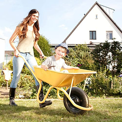 14.5" Wheelbarrow Tire, 3.50-8” Pneumatic Tire, Universal Wheelbarrow Wheel for 4.80/4.00-8”, 4.00-6”, and 2.50-8”, with 6" Centered Hub, 5/8" Axle Bore Hole, Sealed Bearings - size: 14.5" Pneumatic Tire ( 1 PACK )
