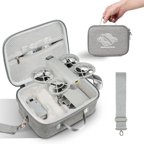 GAGITERVR N2S Neo Combo Hard Carrying Case, Travel Shoulder Bag with Soft Velvet Lining, Portable Protection for DJI Neo Drone, Up to 5 Batteries, Charging Hub & Accessories, Ideal for Trip & Storage - size: For 5 Batteries/Charging Hub