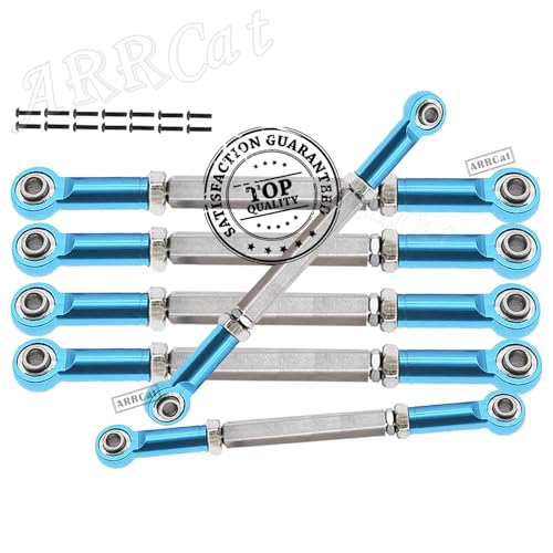 Turnbuckles Camber Links Upgrades Parts for Ecx 1/10 2WD Ruckus Axe Brutus Circuit AMP MT AMP DB AMP Crush K&N Torment,6PCS Aluminum Adjustable Turnbuckles,Replace ECX1046,Blue - color: Blue - Link Set