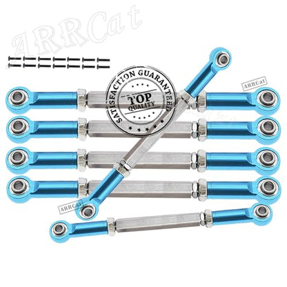 Turnbuckles Camber Links Upgrades Parts for Ecx 1/10 2WD Ruckus Axe Brutus Circuit AMP MT AMP DB AMP Crush K&N Torment,6PCS Aluminum Adjustable Turnbuckles,Replace ECX1046,Blue - color: Blue - Link Set