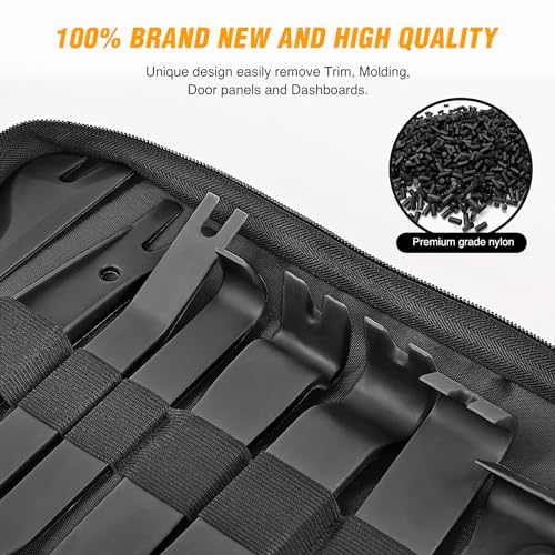GOOACC 330Pcs Trim Removal Tool, Auto Push Pin Bumper Retainer Clip Set Fastener Terminal Remover Tool Adhesive Cable Clips Kit Car Panel Radio Removal Auto Clip Pliers, Black - color: Black