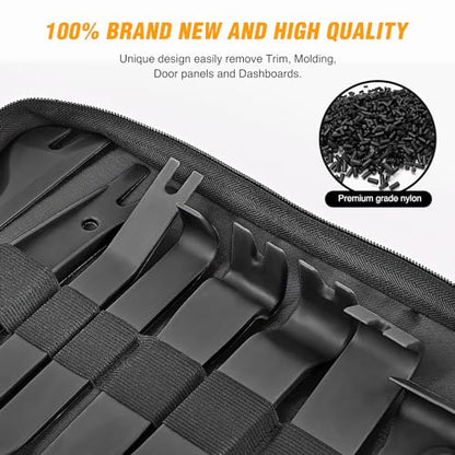 GOOACC 330Pcs Trim Removal Tool, Auto Push Pin Bumper Retainer Clip Set Fastener Terminal Remover Tool Adhesive Cable Clips Kit Car Panel Radio Removal Auto Clip Pliers, Black - color: Black