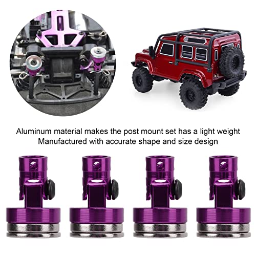 4Pcs RC Magnetic Body Post, RC Body Post, 6061 Alu, Invisible Shell Mount for 1/8 1/10 Car()