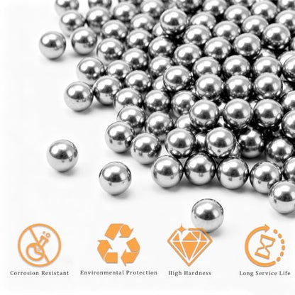 1500 Pcs M2 Stainless Steel Bearing Balls, Metric Precision Bike Ball Bearings for Acrylic Paints, Nail Polish & Epoxy Resin, Durable Agitator Balls for Ball Bearings - size: M2-1500Pcs