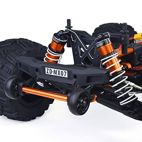 ARTR 1/7 Scale Brushless RC Monster Truck MX-07, 4WD All Terrain RC Offroad Vehicle, Rocket 4292 1450KV Motor & 150A 6S ESC, Full CNC Machined Aluminum Parts for Adult Hobbyists (Battery Excluded)