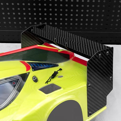 RC Car Double Deck Spoiler Carbon Fiber Tail Rear Wing Upgrade Kit for 1/8 Arrma Vendetta 3S BLX Off Road
