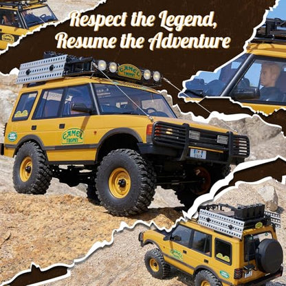 BEEZRC FMS 1/10 FCX10 RC Crawler Officially Authorized Land Rover Series, Camel Trophy Edition RC Model 4WD RC Rock Truck, 2.4Ghz Hobby Grade, RC Off Road Vehicle for Adults RS(Range Rover) - style: Range Rover