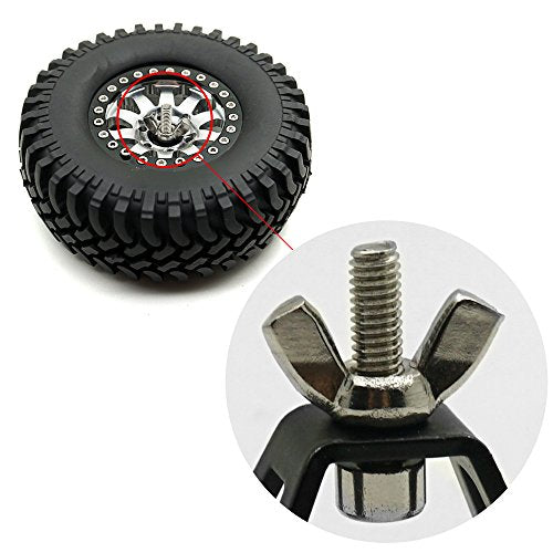 Metal Spare Tire Rack,RC Rear Spare Tyre Tire Bracket Wheel Holder Carrier Decoration Accessories Compatible with Axial SCX10 D90 Tamiya CC01 Wrangler Tra-xxas TRX4 1/10 RC Crawler Car