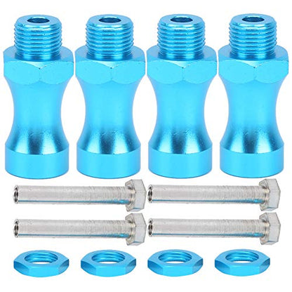 Ejoyous RC Wheel Hub Adapter Hex Drive Hub Adapter RC Hex Coupler 12mm to 17mm Aluminum Alloy CNC Machined 30mm Extension with 5mm Inner Diameter for 1/10 Car Truck (Blue) - color: Blue