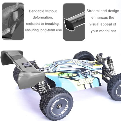 1/14 Scale RC Car Body Wing Spoiler Body Shell Rear Spoiler Tail Wing Kit Toy Vehicles Parts for 144001 and 1/12 1/14 1/16 CTR RC Buggy Universal Models - Flexible Plastic, Durable