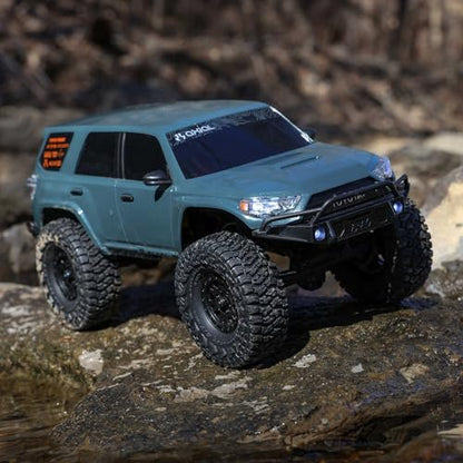 Axial SCX24 Toyota 4Runner 1/24 RC Truck, 4X4 RTR, Gray | , Brushed Rock Crawler, AXI-2035T2, Battery and Charger Included - color: Gray