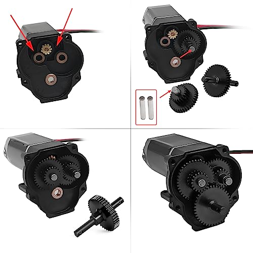 Steel Transmission Pinion Gear Set for TRX4M Defender, Bronco, K10 High Trail, F150 1/18 RC Crawler Car Upgrade Parts - style: 16.6:1
