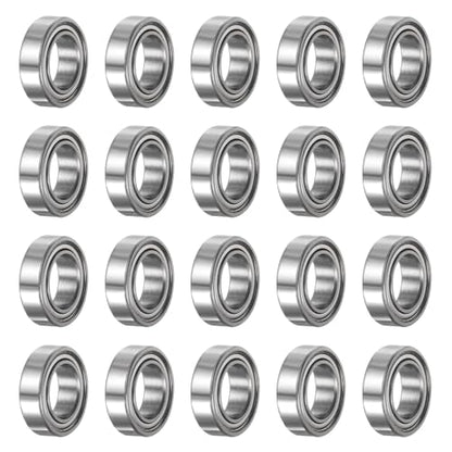 uxcell 20pcs MR148ZZ Deep Groove Ball Bearings 8x14x4mm Chrome Steel Miniature Bearing Double Shielded Precision Bearings, P6 (ABEC 3) - size: 8x14x4mm