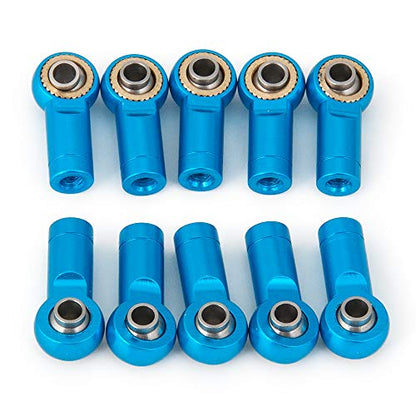 M3 Metal Tie Rod End Ball Joint Link Ball Head Holder, M3 Blue | For 1/10 Axial SCX10 90046 90047 TRX4, RC Crawler Car, Parts - color: M3 Blue