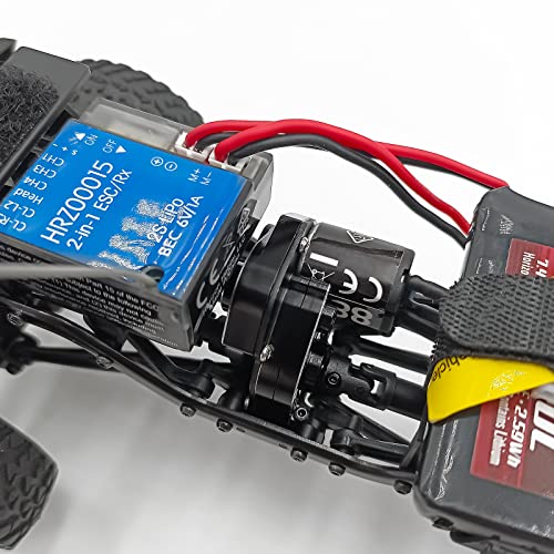 RC 2-Speed Metal Transmission Case Gearbox for 1/24 Axial SCX24 Vehicles | Suit for AXI90081 C10 JLU CRC B-17 AXI00005 AXI00006 Crawler
