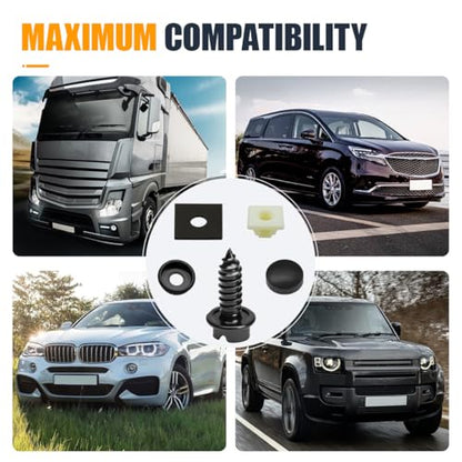 Rustproof Car License Plate Screw Kit, Stainless Steel Anti-Theft Anti-Rattle License Plate Frames Cover Fasteners, Universal Auto Self-Tapping Mounting Bolts for Car/Truck/SUV(4Sets) - size: 4Sets