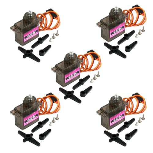 5PCS 9G Micro Digital Mini Servo Upgraded MG90D 180/270/360 Degree Power Functions Full Metal Gear Brush Motor for RC Plane Helicopter Drone Parts (270 Degree) - style: 270 Degree
