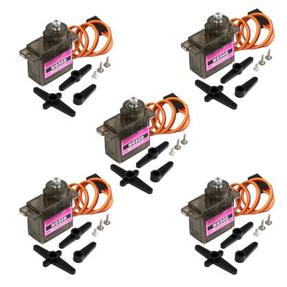 5PCS 9G Micro Digital Mini Servo Upgraded MG90D 180/270/360 Degree Power Functions Full Metal Gear Brush Motor for RC Plane Helicopter Drone Parts (270 Degree) - style: 270 Degree