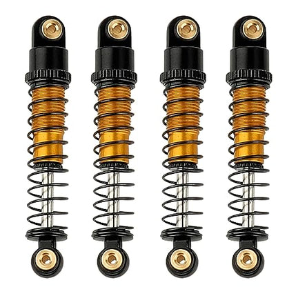 4PCS 40mm shocks Damping Shock Absorber Damper for 1/24 Axial SCX24 AXI90081 RC Crawler Car Upgrade Parts (Gold) - color: Gold