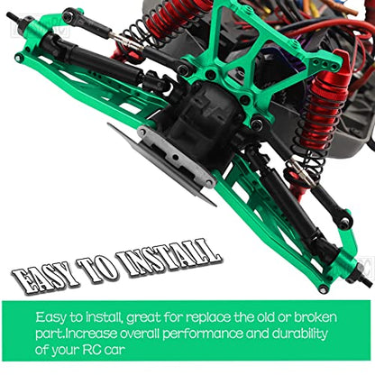 Alloy Steering Blocks Caster Blocks C-Hubs Stub Axle Carriers Upgrades Part for 1/10 Slash Rustler Stampede Hoss 4x4 VXL 4wd,Left & Right,w/Wheel Hex & Bearings Hops Up,Green - color: Blocks-Green