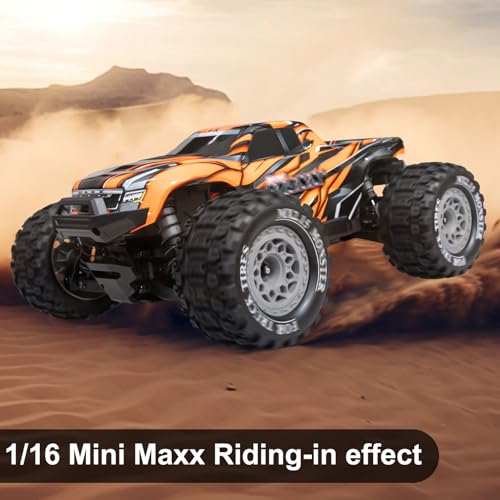 LRFHL 12mm Hex RC Wheel Tires 4PCS | for 1/16 Traxxas Mini Maxx 107154-1 Mini XRT VXL 108076-1 E-Revo Mini XRT MJX 16207 16210 HSP 94186 LOSI 1/18 Mini LMT - color: Black Tires+ Grey Hex Wheel-3