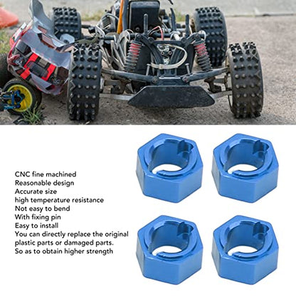 7mm Hex Combiner, Wheel Hub Hex Adapter Aluminum Alloy RC Wheel Hex Drive Adapter Compatible with FMS FCX24 1/24 RC Car (Blue)