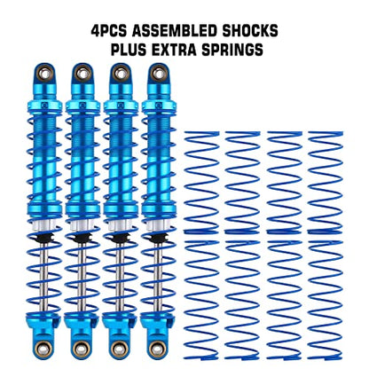 INJORA RC Shock Absorber Oil Adjustable RC Damper Set with Springs for 1/10 RC Truck Crawler Axial SCX10 TRX4 D90 (110mm) - size: 110mm