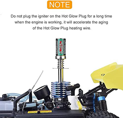 Globact RC Nitro Starter Glow Plug Igniter for Redcat HSP 1/8 1/10