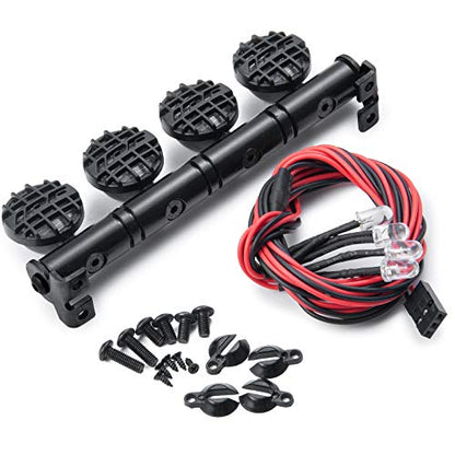 RC-Hub LED Roof Lamp Lights Bar 4 LEDs for 1/10 RC Crawler Car SCX10 - color: 4 leds