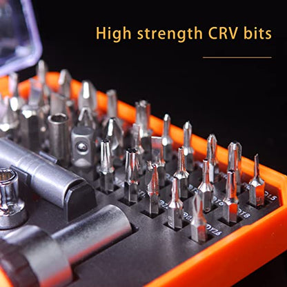 42 in 1 Ratcheting Screwdriver Set, Ratchet Wrench | Cr-V Steel, Rotatable Ratchet Handles ＆ Storage Case, Household Repair Tool Kits for Bike - style: 42pcs Ratchet Screwdriver