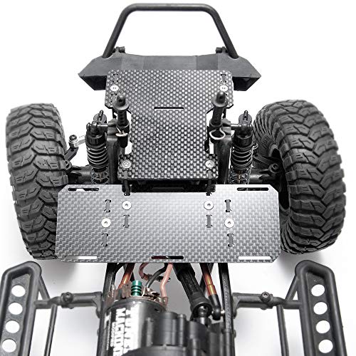 MOHERO Carbon Fiber RC Battery Tray Front Battery Holder Chassis Battery Mount for 1/10 Axial SCX10 RC Model Crawler Car Refit Parts