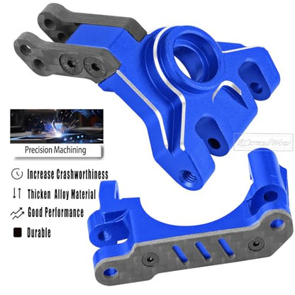 RC Caster Blocks,Front Steering Block,Rear Stub Axle Carriers Upgrades Part for 1/10 Slash/Rustler/Stampede/Jat0 4x4(VXL),Hoss 4X4 VXL,Replaces #9037#9032#9050,Navy Blue