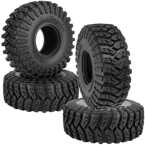 RC 1.9In Soft Rubber Wheel Tires for 1/10 RC Crawler Car SCX10 SCX10 II 90046 SCX10 III AXI03007 SCX10 Pro TRX4 TRX6 D90 Gen7/8 VS4-10 MST CFX,BRCatWPark 4Pcs Soft Rubber Wheel Tires-(B) - style: 4Pcs 1.9 Rubber Wheel - (B)