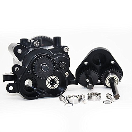 RCLIONS CNC Aluminum Transmission Case Gearbox with Steel Gear for TRX4 T4 | 1/10th RC Crawler Car Upgrade Parts