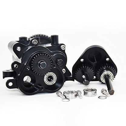 RCLIONS CNC Aluminum Transmission Case Gearbox with Steel Gear for TRX4 T4 | 1/10th RC Crawler Car Upgrade Parts