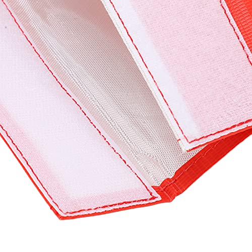 Lipo Battery Explosion Proof Bag, Fireproof Lithium Battery Safe Guard Bag, High Temperature Resistance for Charging & Storage (Red) - size: Red