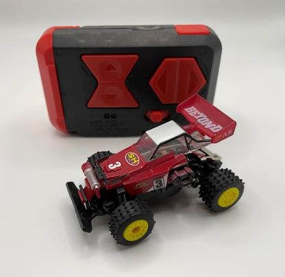 Mini RC Buggy Off-Road 1:64 Scale Upgraded 2.4G 5-Channel 7CM RC Radio Wireless Remote Control Car Coke Can Micro Racing Pocket Portable Truck for Multi-Users (Red) - color: Red-buggy