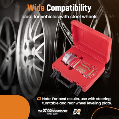 maXpeedingrods Magnetic Camber Caster Kingpin Alignment Gauge Tool | Wheel Alignment Tool Kit for Accurate Steering Adjustment