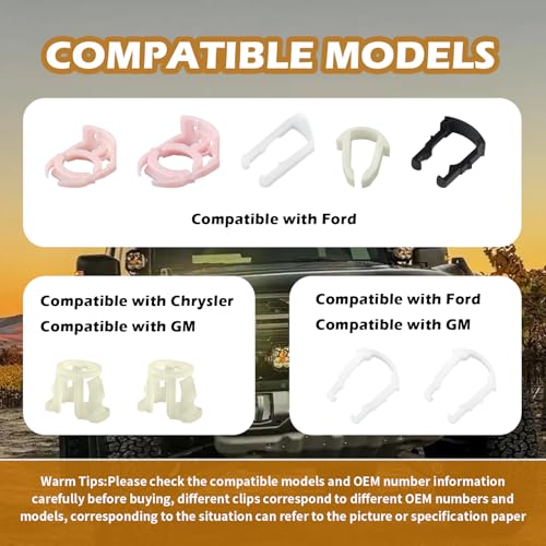 70PCS Car Fuel Line Clips OEM 93740718/7L3Z9S317A,7 Types of Clips for 5/16 & 3/8 Fuel Line Compatible with Ford GM Chrysler,Essential Car Fuels Hose Lines Retainer Clip with Box