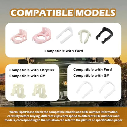70PCS Car Fuel Line Clips OEM 93740718/7L3Z9S317A,7 Types of Clips for 5/16 & 3/8 Fuel Line Compatible with Ford GM Chrysler,Essential Car Fuels Hose Lines Retainer Clip with Box