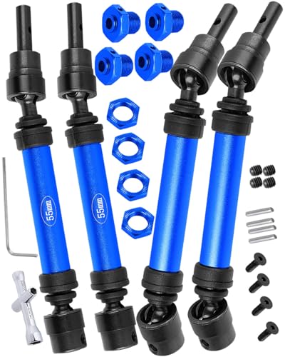 RC Drive Shafts Upgrades Part for 1/8 Typhon 3S BLX,Typhon Mega 550,RC #45 Steel CVD,Harden Front Rear Driveshaft Axles Hops up(4PCS),Navy Blue - color: Navy Blue/for 1/8