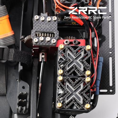 Carbon Fiber Dual 40mm RC Cooling Fan Cover for Twin Brushless Motor ESC Heatsink RC Car Boat Truck Fan Shroud Protector (X Style) - style: Dual 40mm / X Style