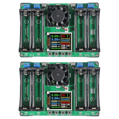 2pcs Type-C 18650 Lithium Battery 4 Channel Capacity Tester Module MAh MWh Digital Battery Power Detector Module 18650 Tester Type-C