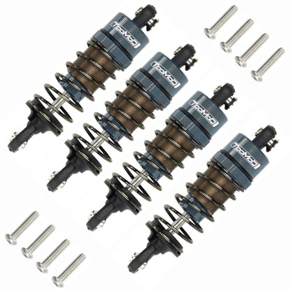 62MM Oil Shock Absorbers Upgrade Compatible with 1/10 RC Cars | Fits Tamiya TT-01/02 / Losi 1/10 / Hyper Go - Oil Damper Upgrade - Gray - color: Gray