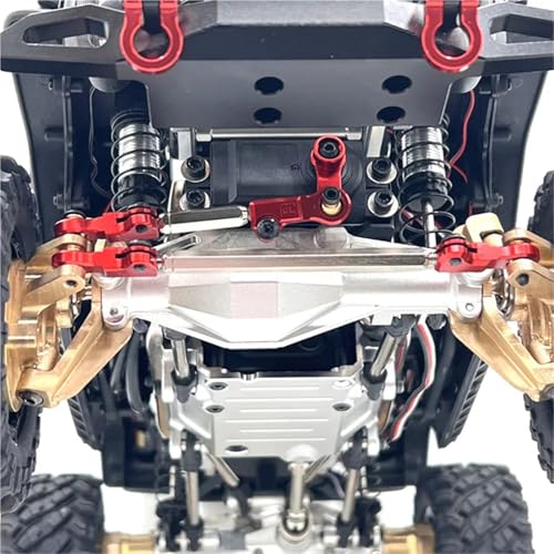Compatible with MJX for Hyper Go H12Y 1/12 RC Crawler Car Upgrade Parts Accessories Metal Steering Link Rod Pull Rod RC Tie Link Rods(Red) - size: Red