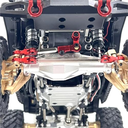 Compatible with MJX for Hyper Go H12Y 1/12 RC Crawler Car Upgrade Parts Accessories Metal Steering Link Rod Pull Rod RC Tie Link Rods(Red) - size: Red