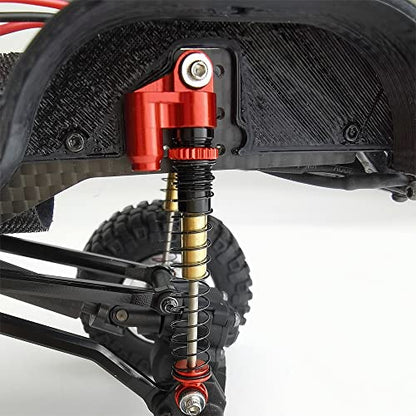 RCLIONS RC Shocks 48mm Adjustable Absorber Damper for All 1:24th Axial SCX24 Deadbolt Base Camp Gladiator RC Crawler Car Upgrades - color: Red