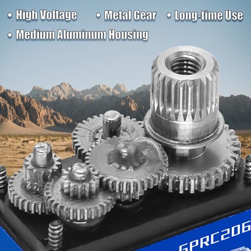 GOUPRC 7KG GPRC2065 Waterproof RC Servo for TRX4M 1/18 RC Crawler Car Upgrade, Micro Digital Servo with Metal Gears & Medium Aluminum Case and 25T Servo Horns Arms