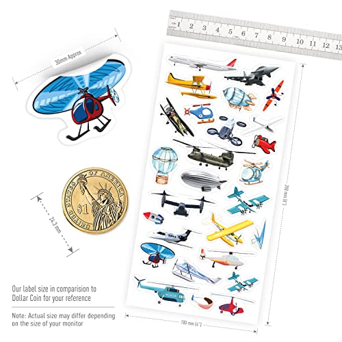 easykart labels 300 Cars and Trucks Stickers Party Supplies Pack, Boy Stickers, Vehicle Stickers with Fire Trucks, Construction, Buses, Airplane, and More