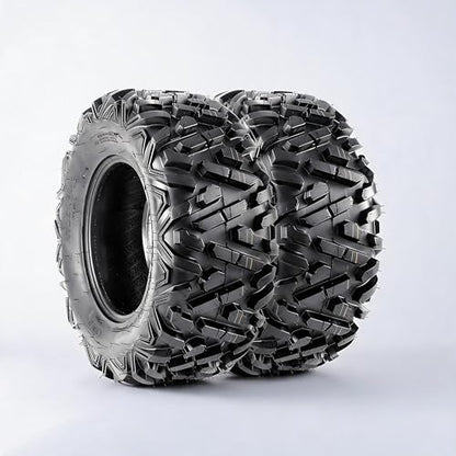 Set of 2 26x11-14 Heavy Duty ATV All Terrain Tubeless Off-Road Tires 6 PR, Directional Grip for Mud Trail Sand, Replacement Tire for ATV UTV Vehicles - size: 26x11-14